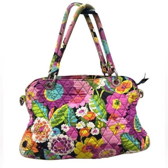 RETIRED 2012 VINTAGE Vera Bradley VaVa Voom Handbag Shoulder Bag Floral Quilted - Picture 2 of 16